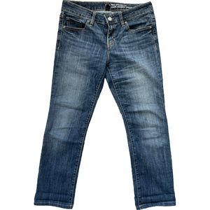 GAP Real Straight Fit Dark Wash Faded Jeans 6 / 28 *